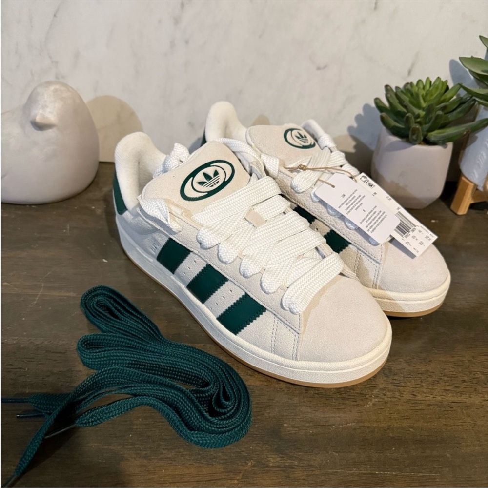 adidas Campus 00s W Crystal White / Core White / Collegiate Green - Picture 9 of 11